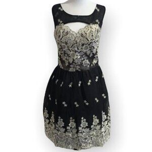 Rinascimento Black mini gown Dress Size Large